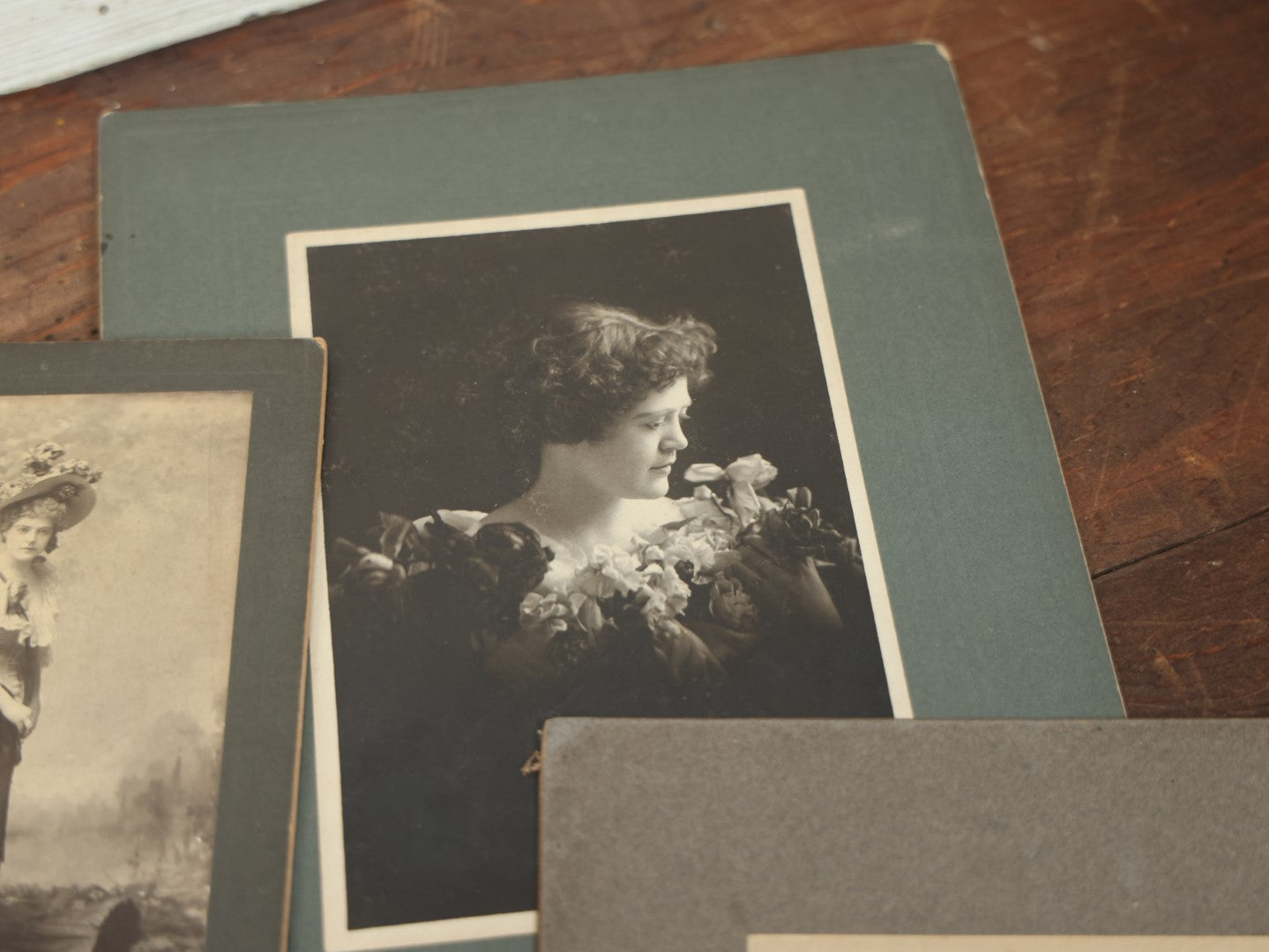 Lot 037 - Archive Collection Of Antique Cabinet Card And Boarded Photographs Of Actress May Gooch, Including Newspaper Write-Up, Fifteen Pieces