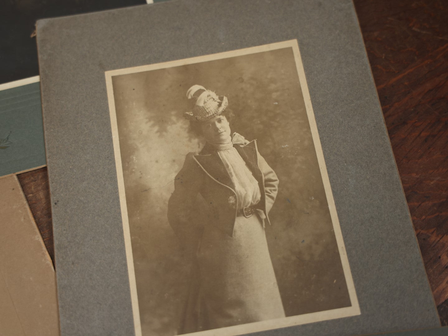 Lot 037 - Archive Collection Of Antique Cabinet Card And Boarded Photographs Of Actress May Gooch, Including Newspaper Write-Up, Fifteen Pieces