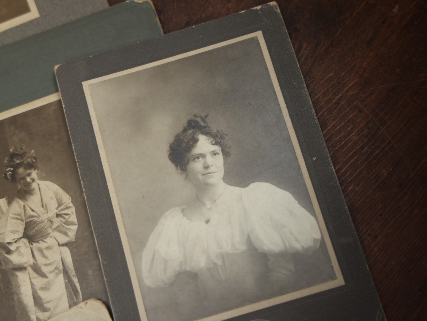 Lot 037 - Archive Collection Of Antique Cabinet Card And Boarded Photographs Of Actress May Gooch, Including Newspaper Write-Up, Fifteen Pieces