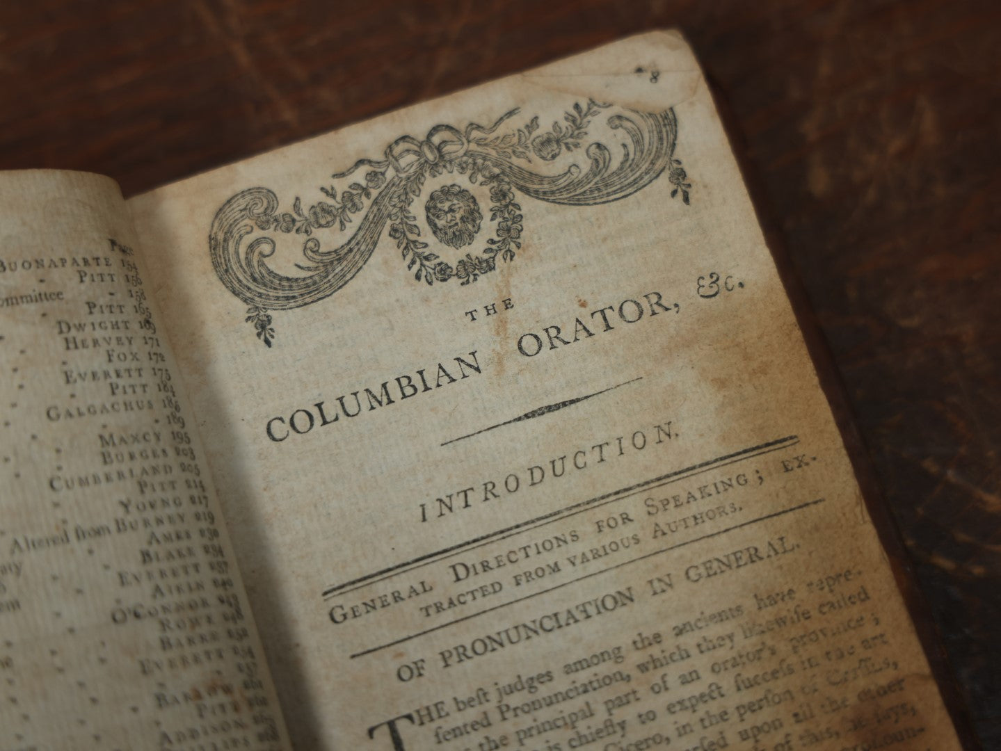 Lot 039 - "The Columbian Orator" Early 19th Century Book By Caleb Bingham, A.M., Instructional Book On The Art Of Eloquence, With Famous Speeches And Dialogues, Eighth Edition, 1817 