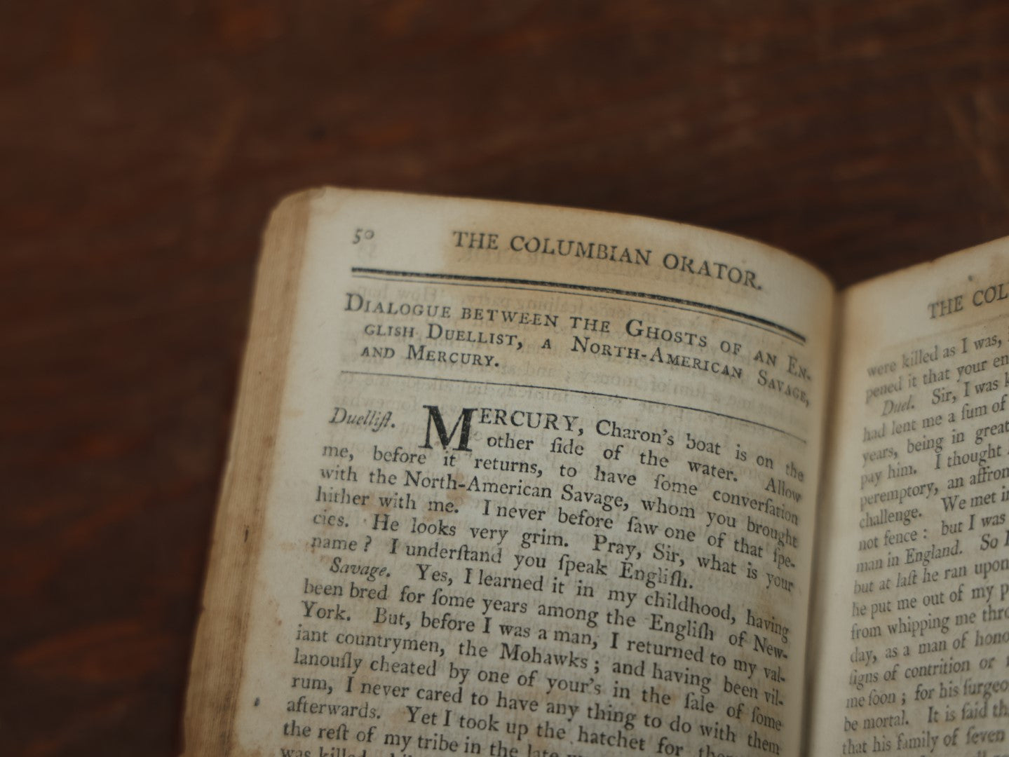 Lot 039 - "The Columbian Orator" Early 19th Century Book By Caleb Bingham, A.M., Instructional Book On The Art Of Eloquence, With Famous Speeches And Dialogues, Eighth Edition, 1817 