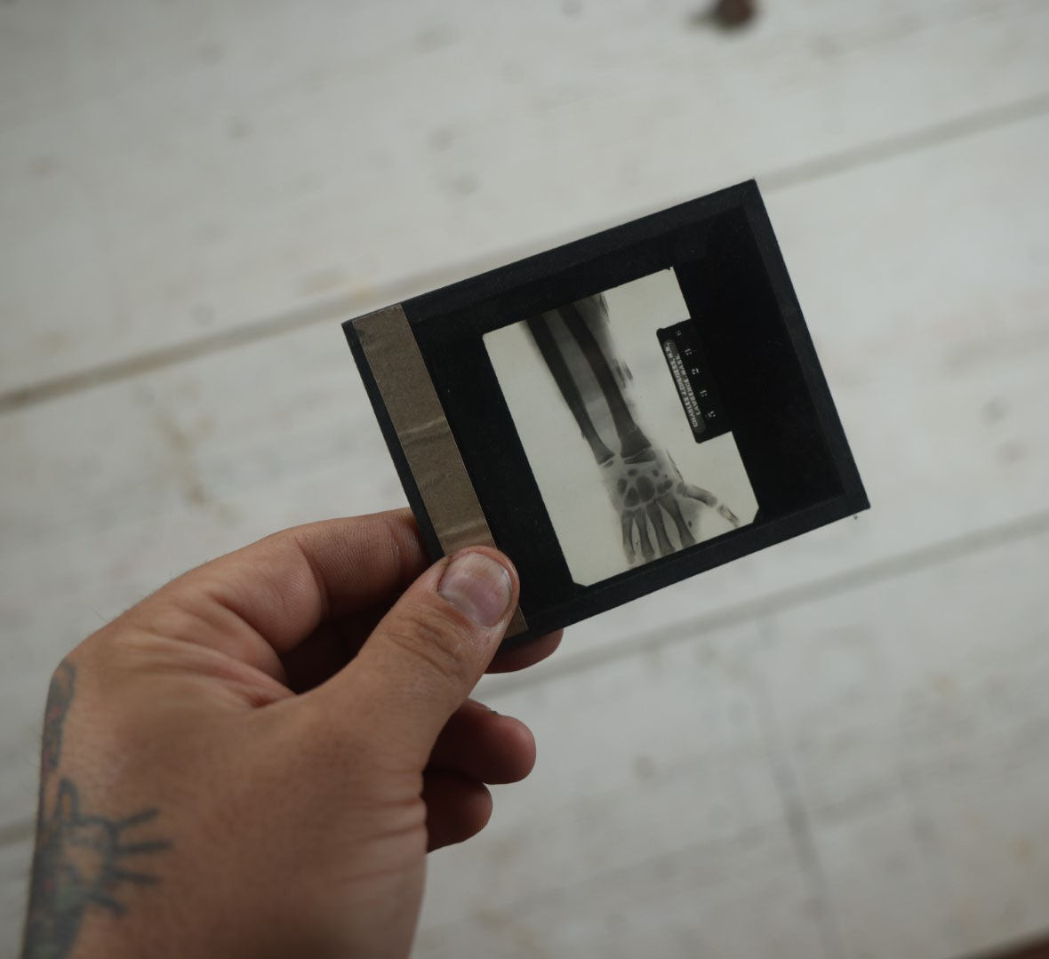 Lot 043 - Grouping Of Fourteen Antique Magic Lantern Slide X-Rays Of The Hands, Feet, Head, And Teeth