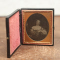 Lot 045 - Antique 1/6th Plate Ambrotype Photograph Taken Of A Painting Of A Painting Of Madame De Montespan, French Noblewoman And Mistress Of King Louis XIV, In Full Intact Union Case