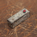 Lot 052 - Antique 800 Silver Etched Lipstick Holder With Pop Up Mirror