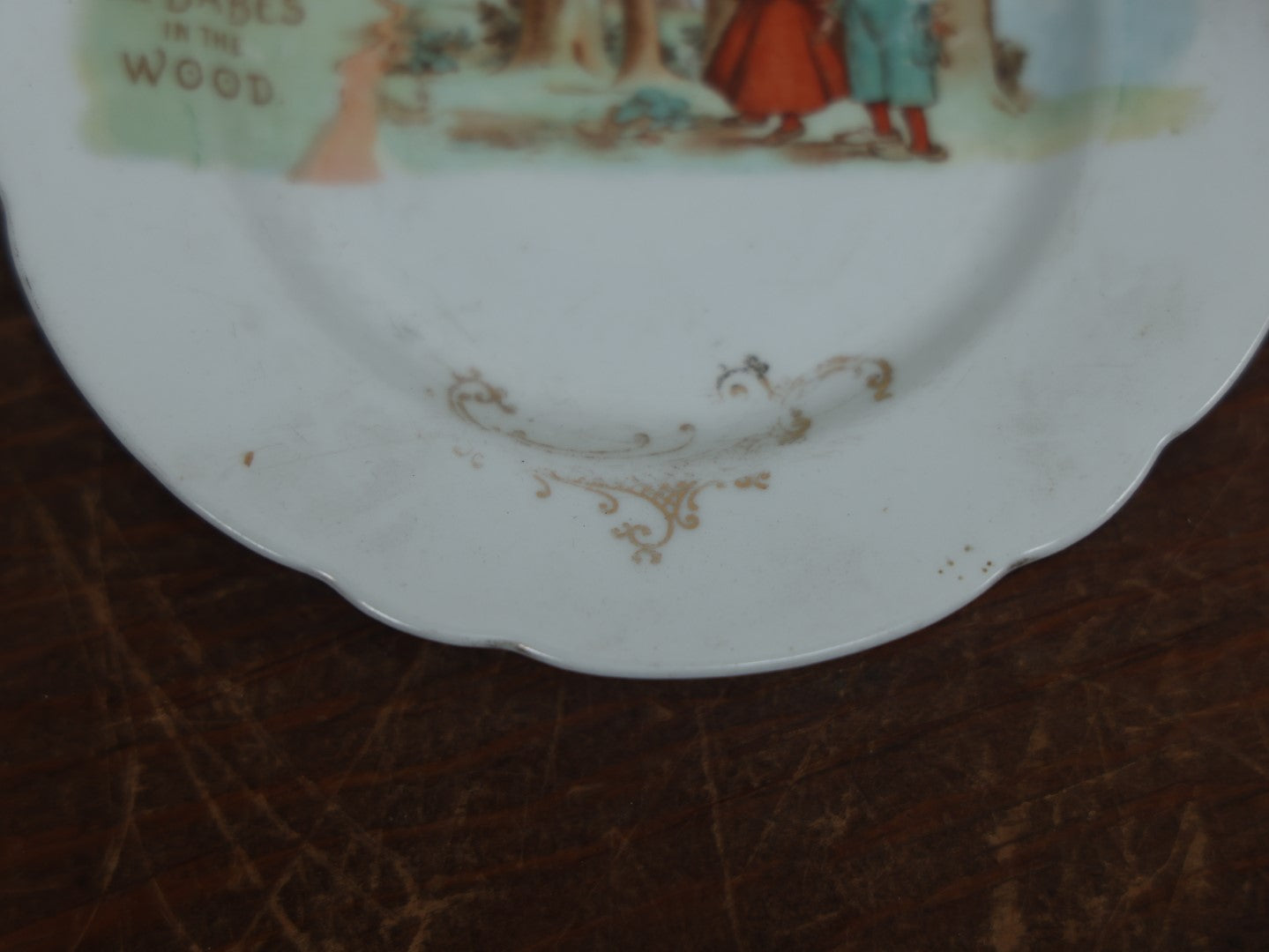 Lot 068 - Child's Plate And Bowl Depicting "The Babes In The Wood"