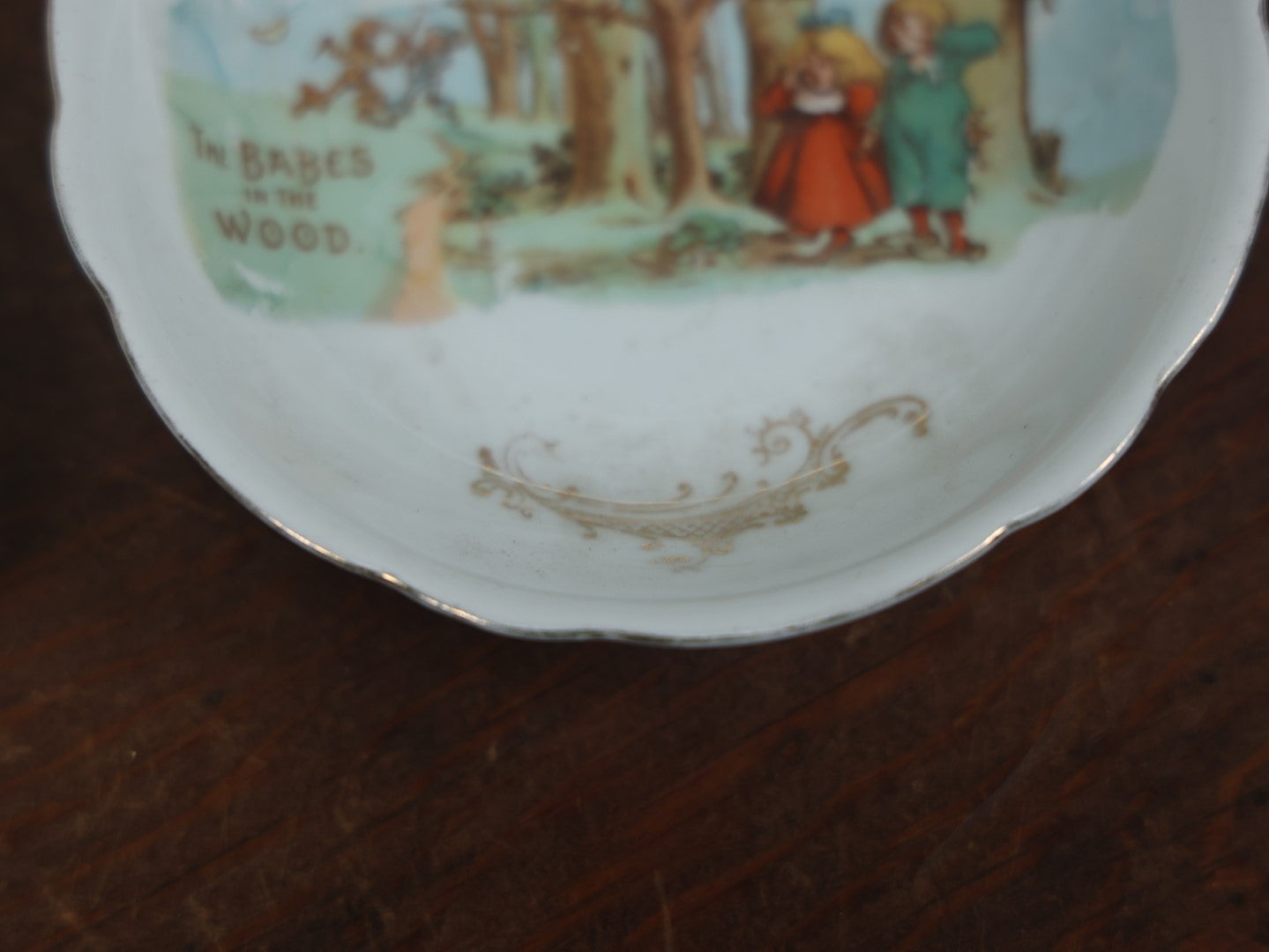 Lot 068 - Child's Plate And Bowl Depicting "The Babes In The Wood"