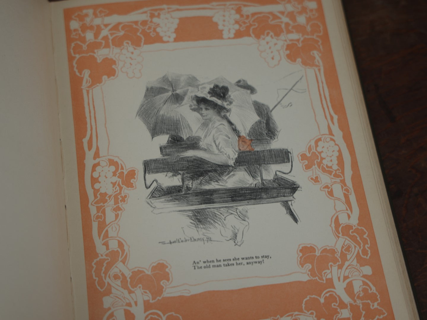 Lot 071 - "When She Was About Sixteen" By James Whitcomb Riley, With Illustrations By Howard Chandler Christy, Antique Illustrated Book 