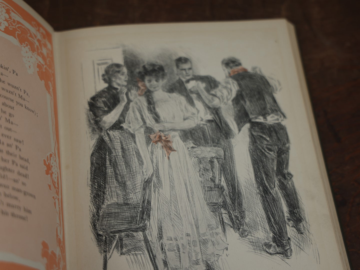 Lot 071 - "When She Was About Sixteen" By James Whitcomb Riley, With Illustrations By Howard Chandler Christy, Antique Illustrated Book 