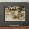 Lot 076 - Antique Boarded Occupational Photograph Of A Handsome Shopkeeper In A General Store, With Advertising, Chinese Lanterns With Tea Ads, And More, Note Bend In Corner