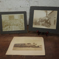 Lot 078 - Grouping Of Three Antique Boarded Photos Of Railroad Workers, Trains, Locomotives, Including New Orleans And Tennessee Railroad And More