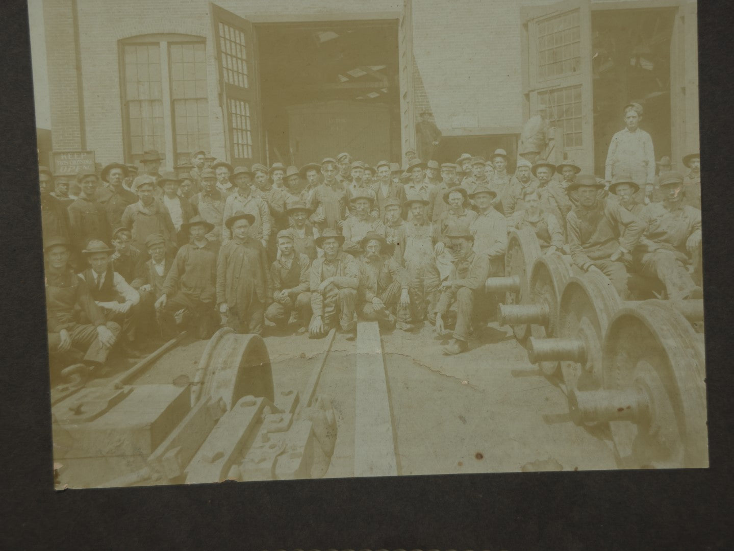 Lot 078 - Grouping Of Three Antique Boarded Photos Of Railroad Workers, Trains, Locomotives, Including New Orleans And Tennessee Railroad And More