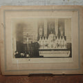 Lot 080 - Antique Boarded Photo Of A Church Altar With Two Priests, Back Marked Lee Seibert