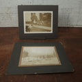 Lot 081 - Pair Of Antique Boarded Photos Of People Outdoors With Their Dogs
