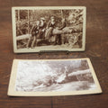 Lot 083 - Pair Of Large Size Antique Cabinet Card Photographs Of Men And Women In The Woods