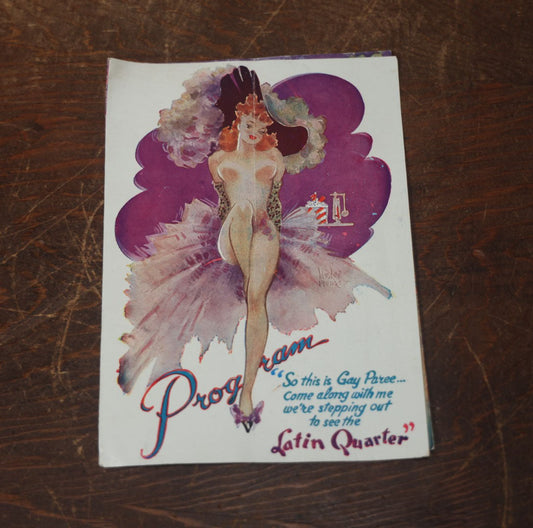 Lot 096 - Vintage Program For Lou Walters Presents "Paris After Dark," Copyright 1951, Latin Quarter, Music And Dancing 