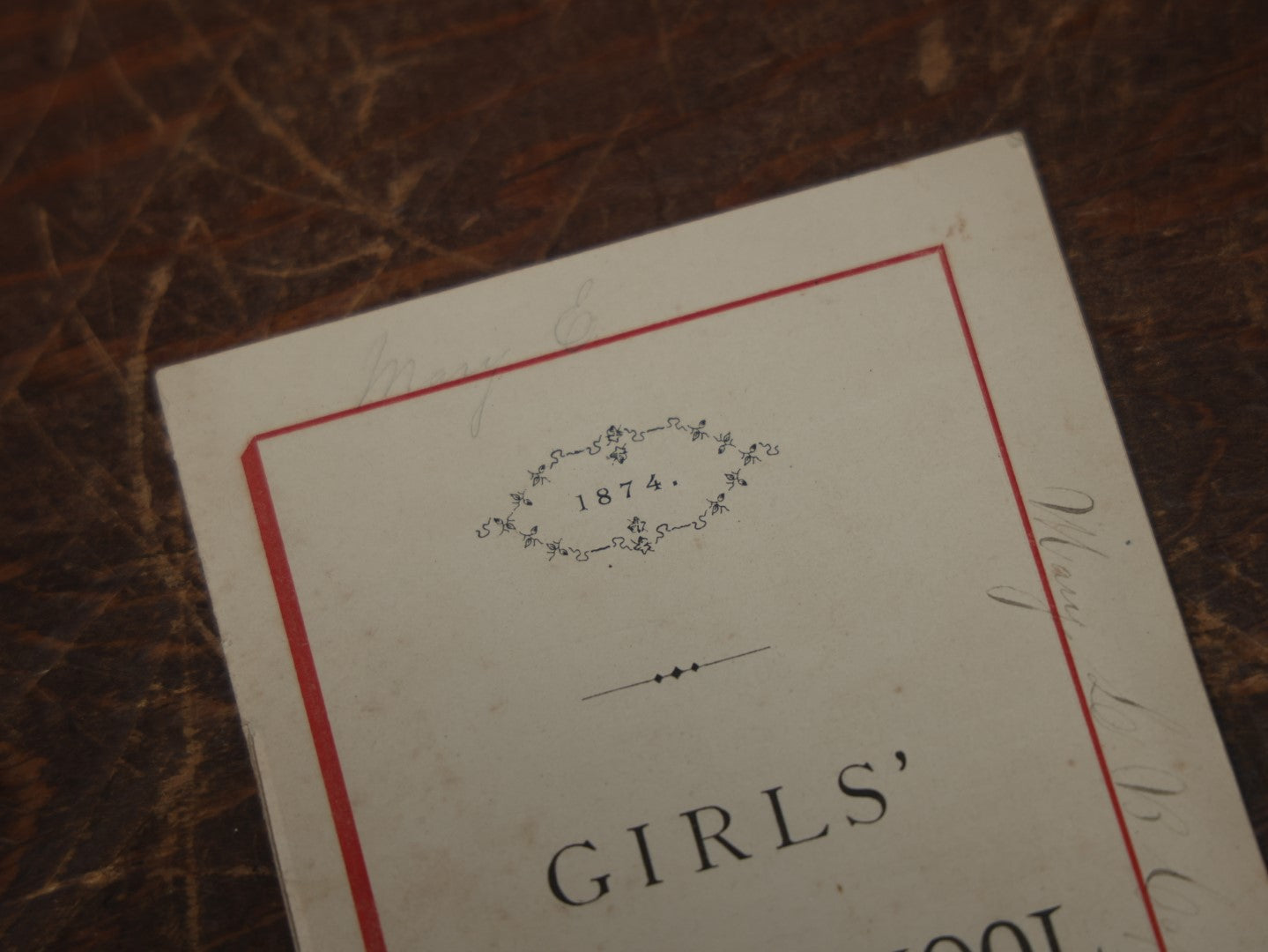 Lot 097 - Antique Girl's High School, West Newton Street, Boston, 1874 Informational Booklet, List Of Teachers, Outline Of Studies And More