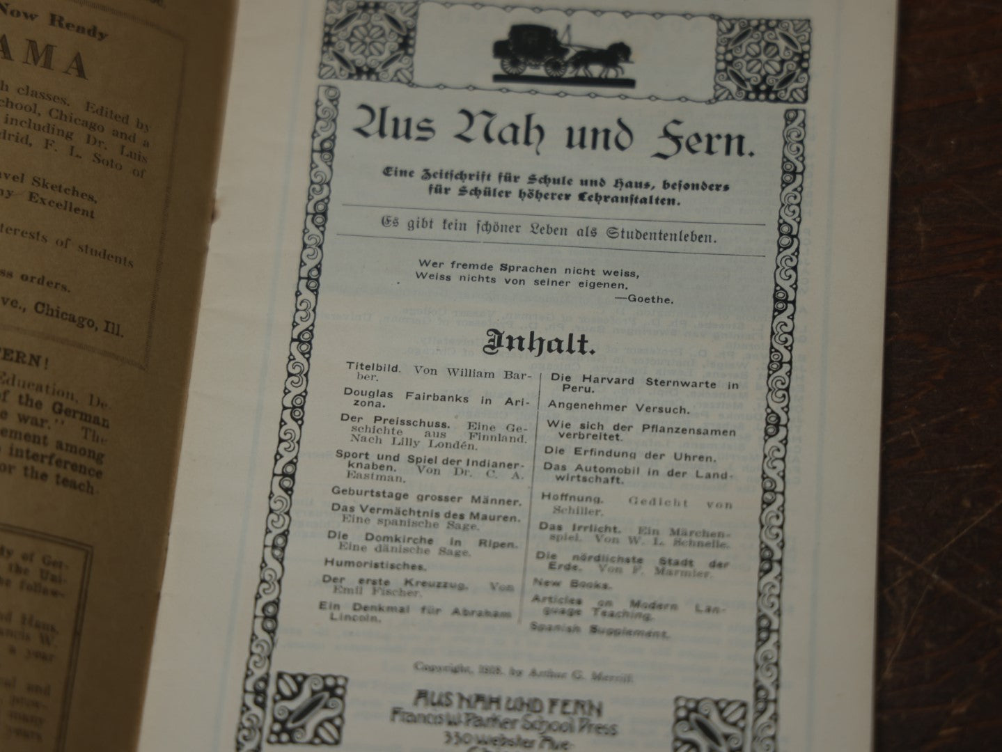 Lot 098 - Antique World War One Era German-American War News Booklet, "From Near And Far," April 1918