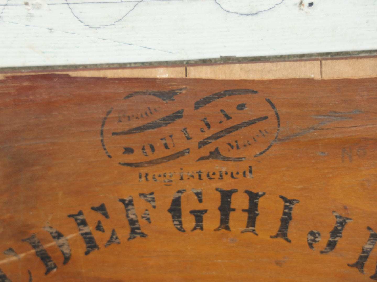 Lot 003 - Antique Late 19th Century Wooden Ouija Board Talking Spirit Board, Circa 1893, Note Heavy Wear, Deterioration, And Losses