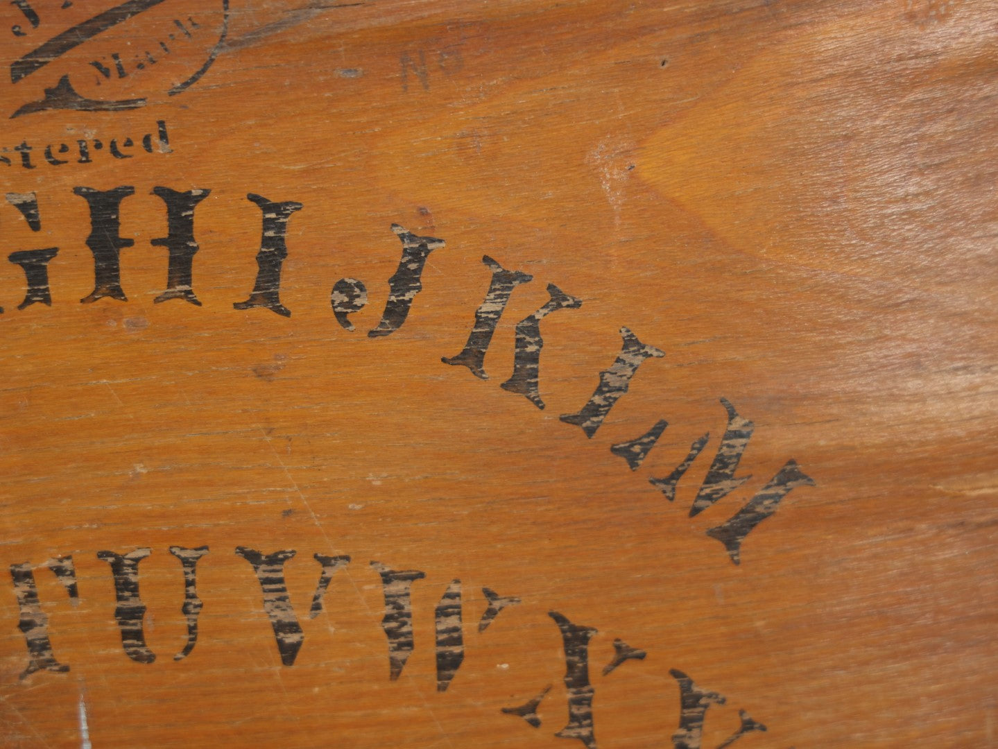 Lot 003 - Antique Late 19th Century Wooden Ouija Board Talking Spirit Board, Circa 1893, Note Heavy Wear, Deterioration, And Losses