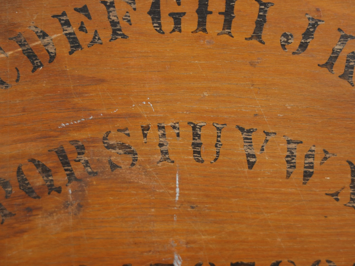 Lot 003 - Antique Late 19th Century Wooden Ouija Board Talking Spirit Board, Circa 1893, Note Heavy Wear, Deterioration, And Losses