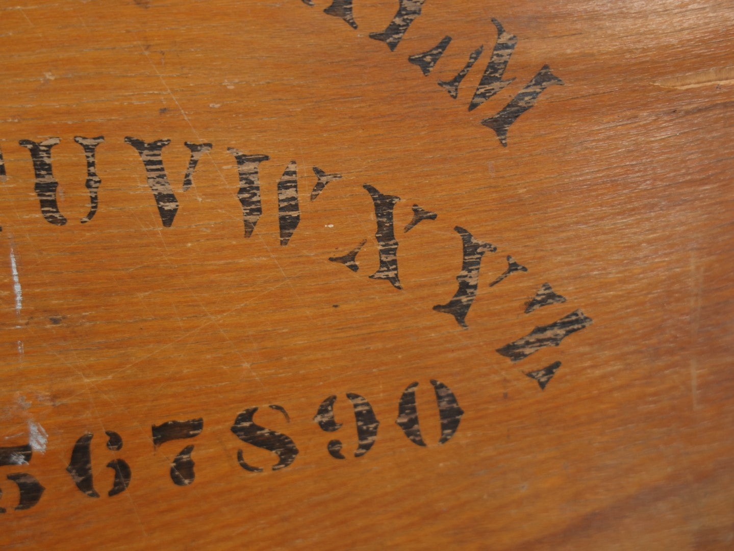 Lot 003 - Antique Late 19th Century Wooden Ouija Board Talking Spirit Board, Circa 1893, Note Heavy Wear, Deterioration, And Losses