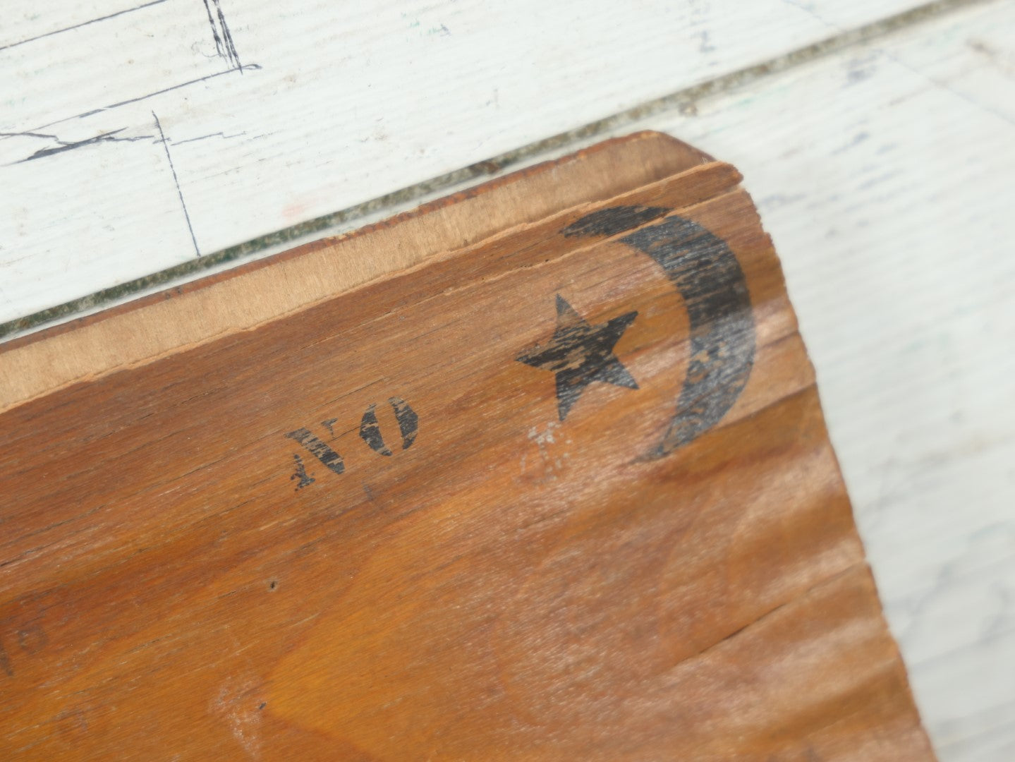 Lot 003 - Antique Late 19th Century Wooden Ouija Board Talking Spirit Board, Circa 1893, Note Heavy Wear, Deterioration, And Losses