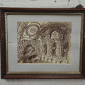 Lot 005 - Early Photograph Of The "Bone Chapel," The Crypt Of Capuchin Friars, Ossuary, In Rome, Italy, Framed, No Glass