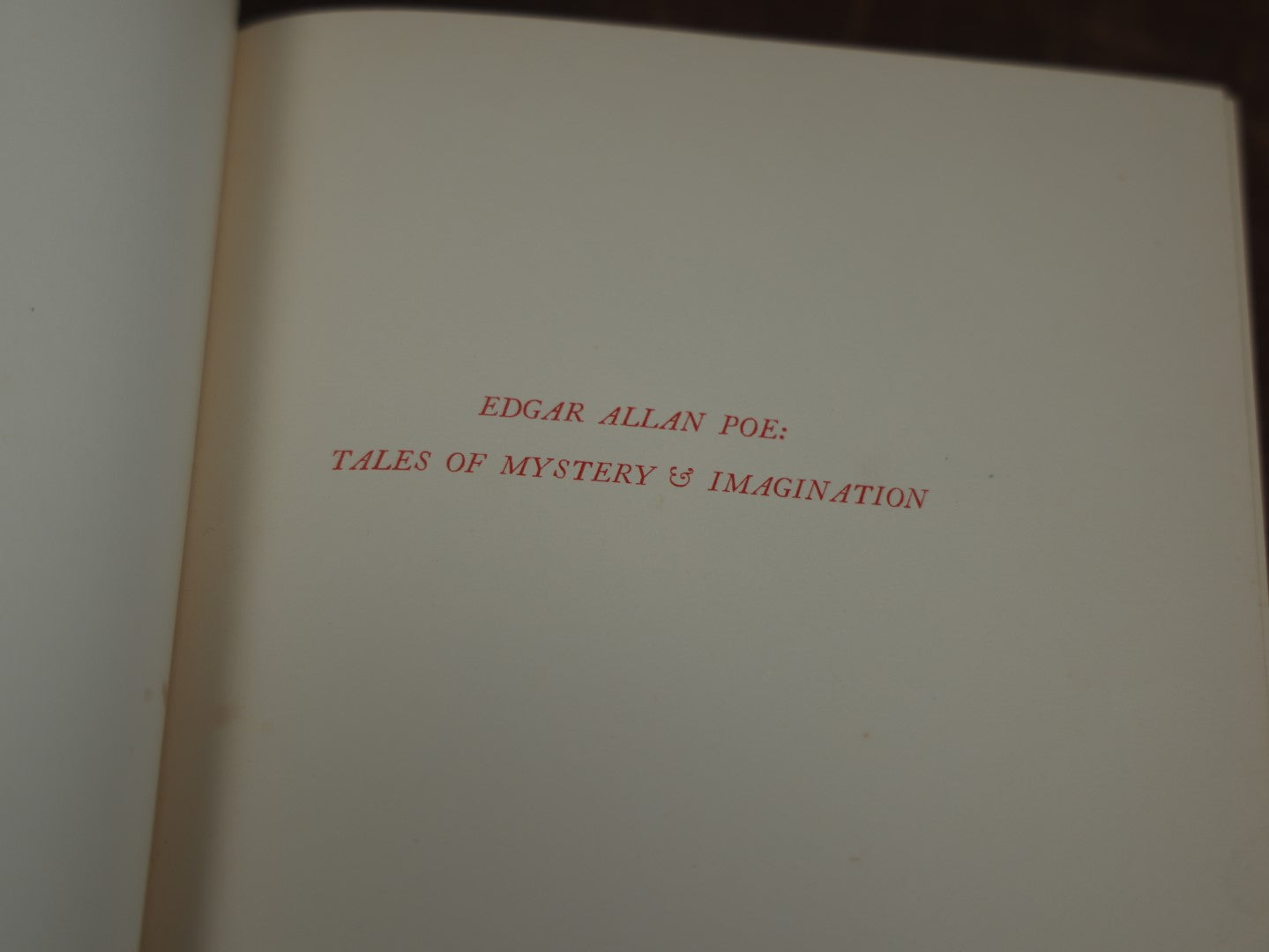 Lot 009 - "Tales Of Mystery And Imagination" By Edgar Allan Poe, Copyright 1941, Illustrated