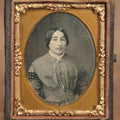 Lot 022 - Antique 1/6th Plate Daguerreotype Of A Pretty Woman With A Brooch, Long Sleeves