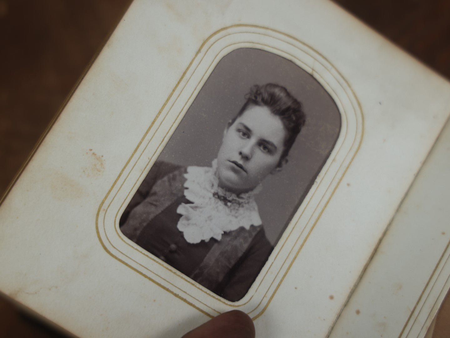 Lot 024 - Antique Victorian Photo Album Loaded With 14 Tintypes And 23 C.D.V. Images