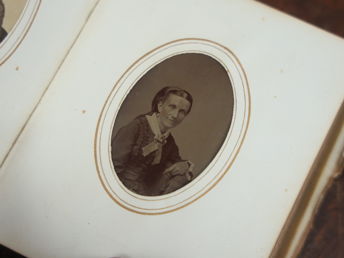 Lot 024 - Antique Victorian Photo Album Loaded With 14 Tintypes And 23 C.D.V. Images