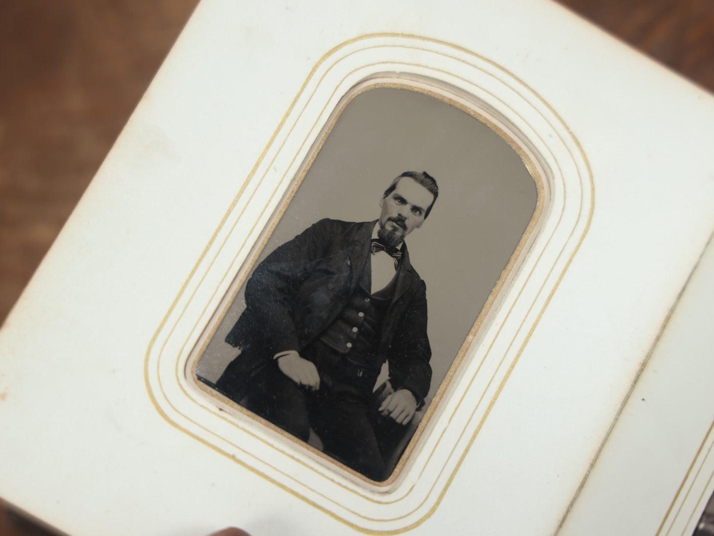 Lot 024 - Antique Victorian Photo Album Loaded With 14 Tintypes And 23 C.D.V. Images