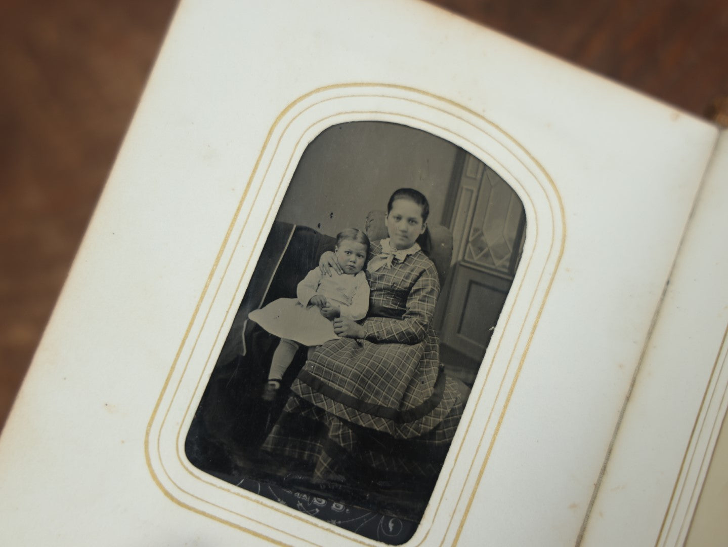 Lot 024 - Antique Victorian Photo Album Loaded With 14 Tintypes And 23 C.D.V. Images