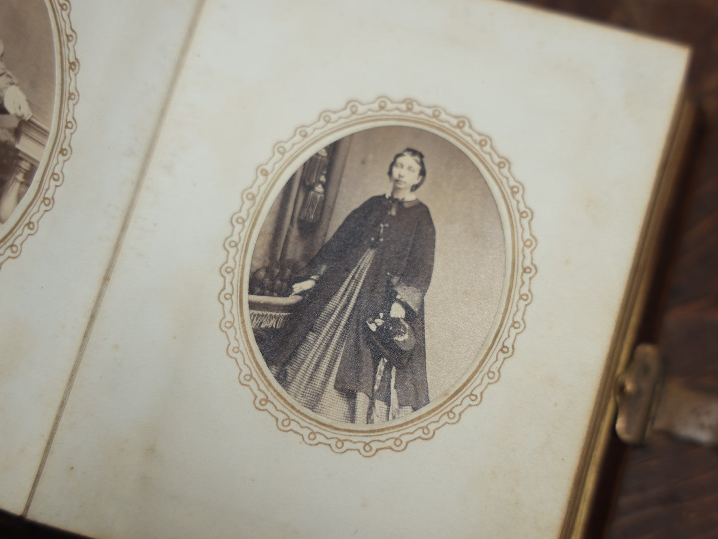 Lot 025 - Antique Victorian Photo Album Of Julia E. Kelso, Loaded With 27 Tintypes And 19 C.D.V. Images, Including Soldier, Gem Tintypes