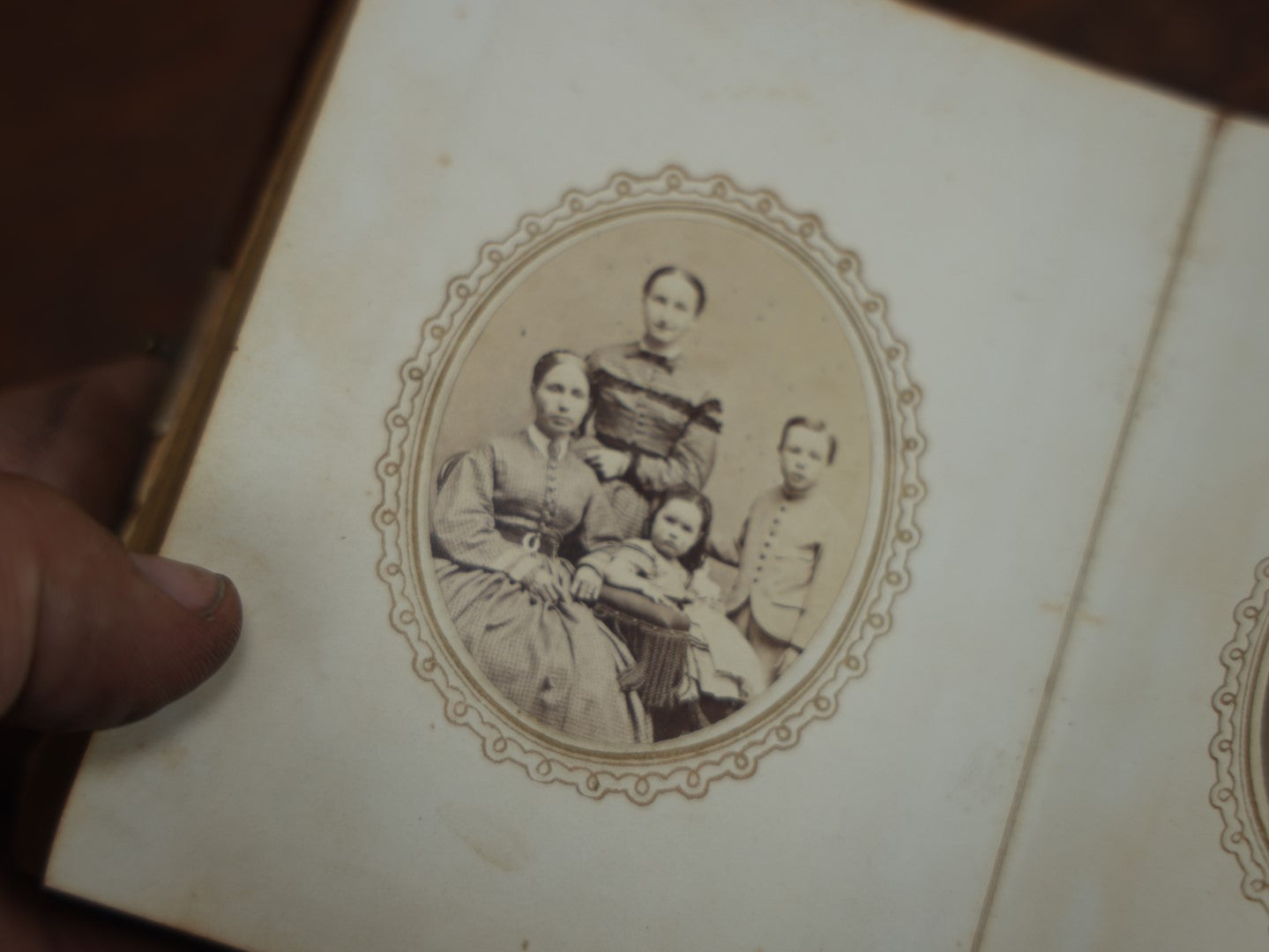 Lot 025 - Antique Victorian Photo Album Of Julia E. Kelso, Loaded With 27 Tintypes And 19 C.D.V. Images, Including Soldier, Gem Tintypes