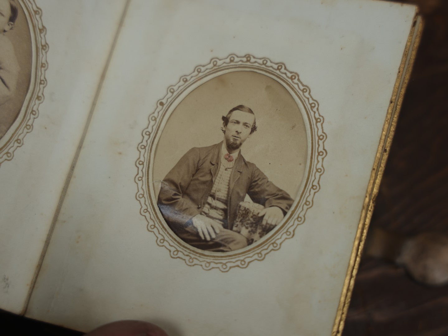 Lot 025 - Antique Victorian Photo Album Of Julia E. Kelso, Loaded With 27 Tintypes And 19 C.D.V. Images, Including Soldier, Gem Tintypes