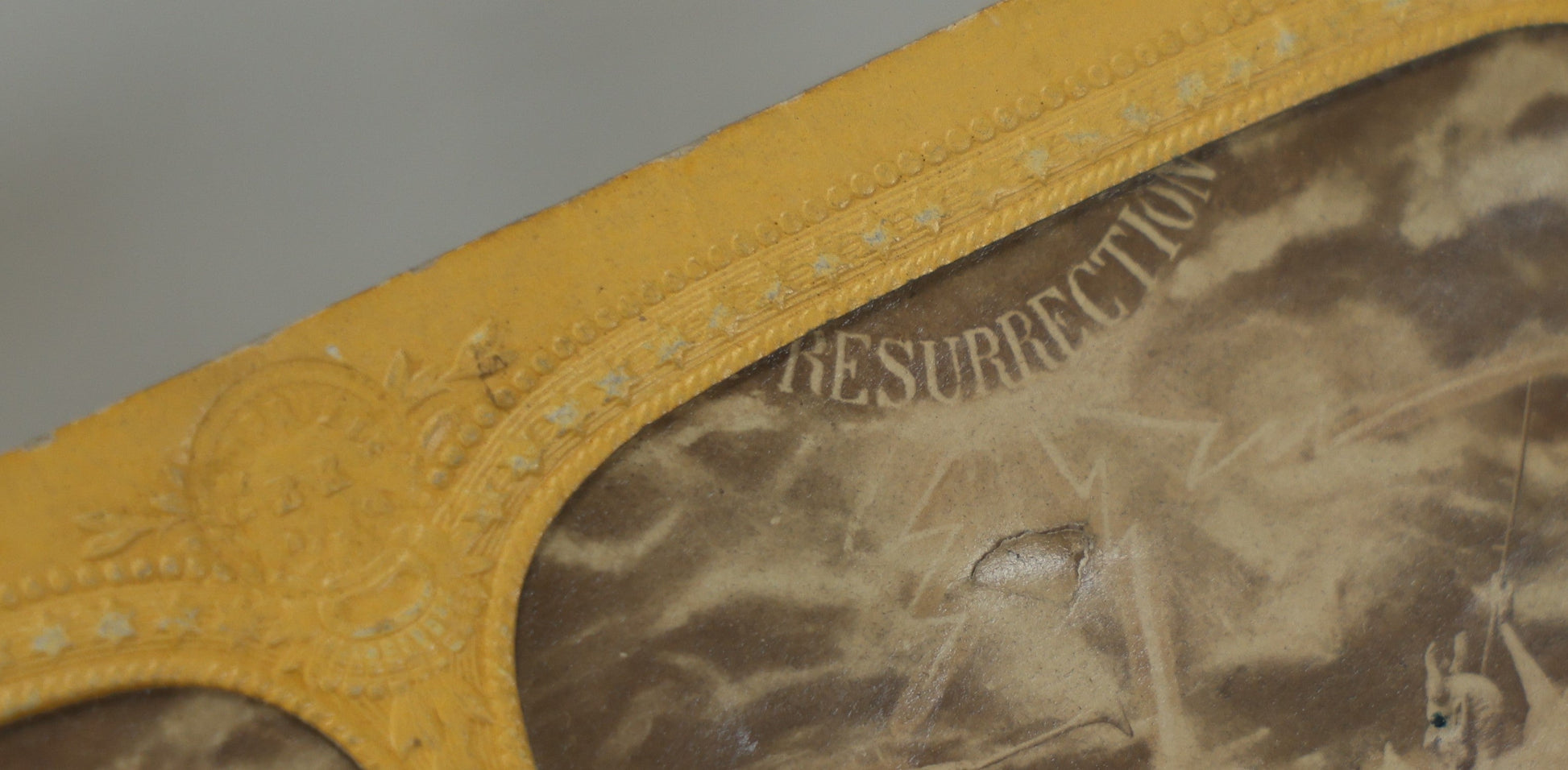 Lot 028 - Antique French Devil And Skeletons Stereograph Card, "Resurrection," By B.K. Photographer, Paris, Color Revealed When Held Up To Light, Note Wear 