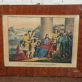 Lot 035 - Christ Blessing Children Antique Hand Colored Lithograph By Kelloggs & Comstock, Hartford, Connecticut, "Suffer Little Children To Come Unto Me And Forbid Them Not"