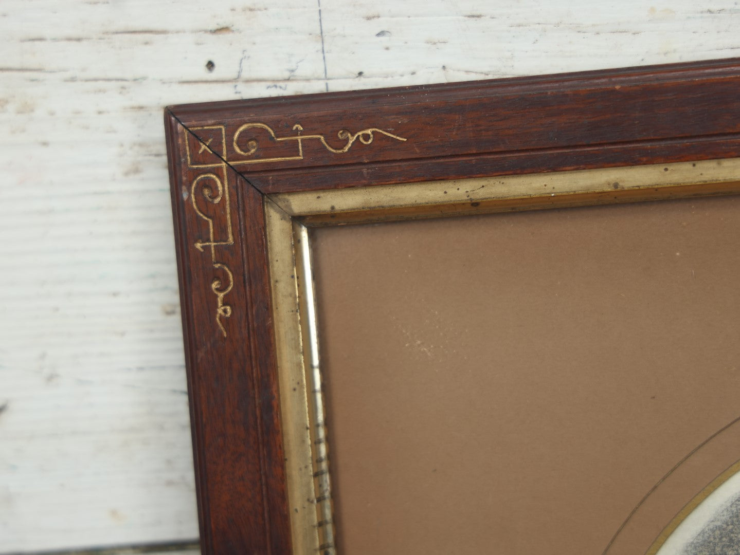 Lot 036 - Antique Hand Drawn Pencil Sketch Of The Virgin Mary In Antique Eastlake Wood Frame, Matted And Behind Glass