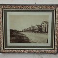 Lot 041 - Antique Framed Photos Of Houses, Likely On Or Near A Beach, In Marbled Antique Frame With Glass, Likely New England
