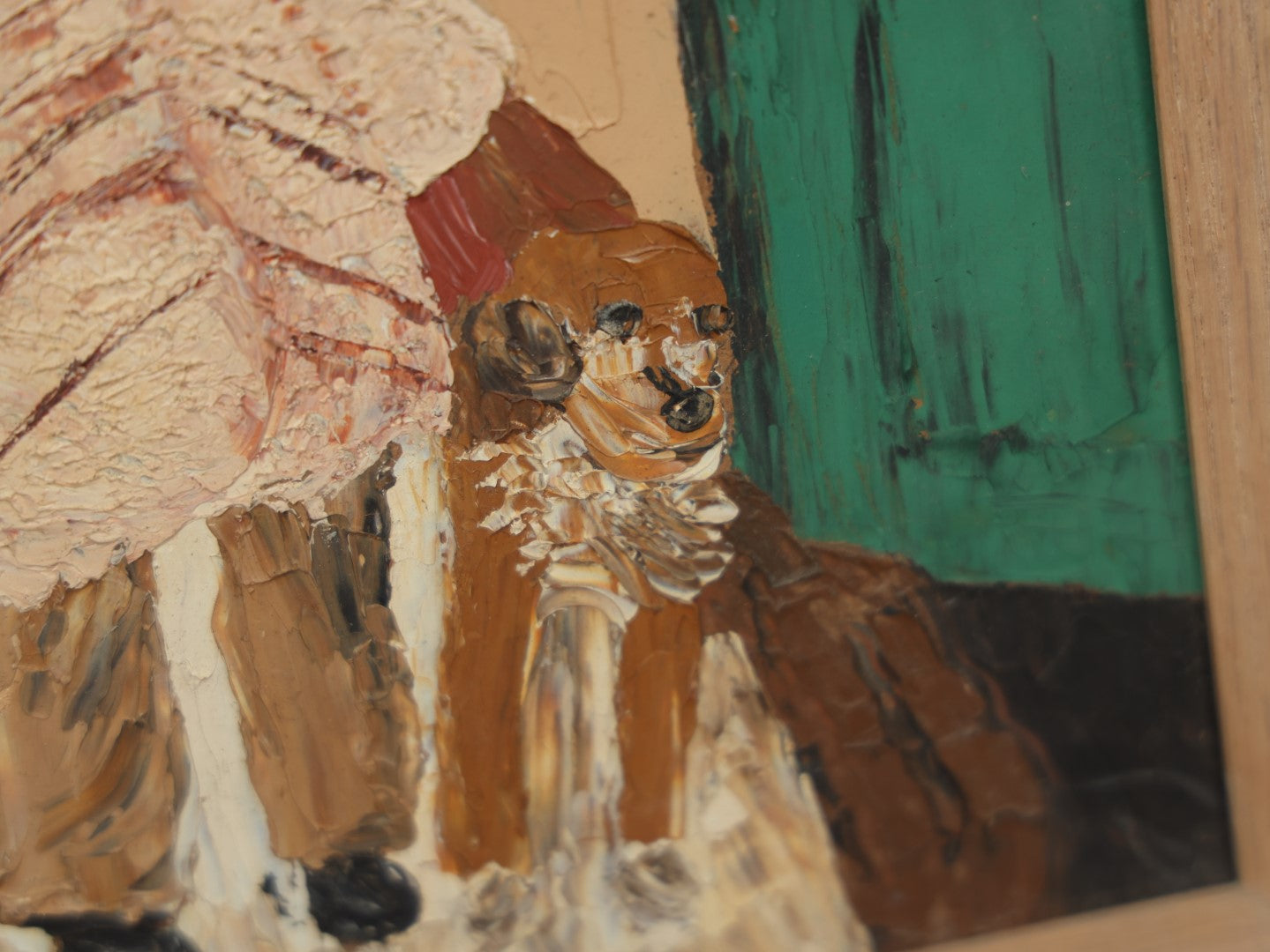 Lot 046 - Vintage South West / South American Painting Of Man With Dog, Signed N.K.W., 1964, Natalie Warshawer (1935-2024) 