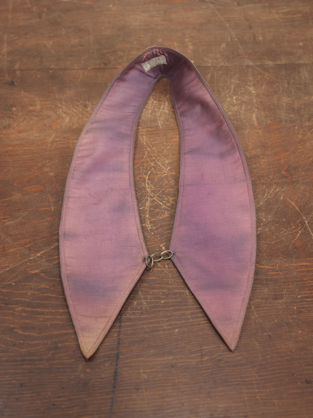 Lot 053 - Vintage Purple Velvet Odd Fellows I.O.O.F. Sash Collar, P.C.P. Past Chief Patriarch, Crossed Staffs Symbol, Lodge No. 56, Boston Regalia Company