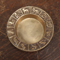 Lot 061 - Vintage Brass Korean Zodiac Trinket Dish, Tip Tray, Ash Tray, Marked Korea