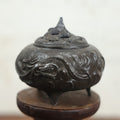 Lot 065 - Vintage Cast Metal Dragon Pot With Lid, Marked Vankin, Note Wear, Chips