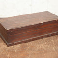 Lot 081 - Antique Wooden Handmade Storage Box, Glove Box