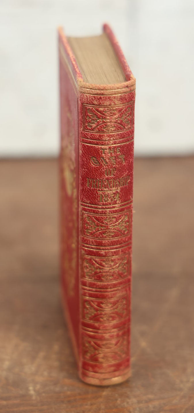 Lot 083 - "The Gift Of Friendship For 1854" Antique Book By Henry F. Anners, Printed In Philadelphia, Containing Stories Of Friendship, Engravings