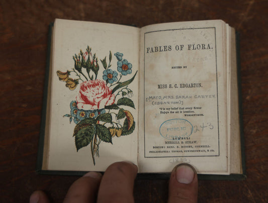 Lot 086 - "Fables Of Flora" Antique Book Edited By Miss S.C. Edgarton, Poems And Stories About Plants And Flowers, Circa 1845