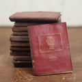 Lot 089 - Grouping Of Thirteen Antique Miniature Library Books, Red Group, Including Edgar Allan Poe's "The Gold Bug,"  R.L. Stevenson's "Dr. Jekyll And Mr. Hyde," Shakespeare And More, Note Wear, Dirty