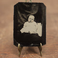 Lot 097 - Antique Hidden Mother Tintype Of Little Baby, Appears To Be Sitting On Lap, Legs Visible