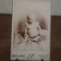 Lot 105 - Antique Cabinet Card Photo Of Unusual Looking Newborn Baby With Earring, Smedley & White Photographers, New York